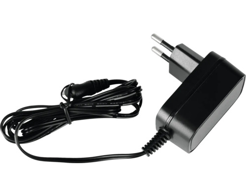 Čierny napájací adaptér s káblom