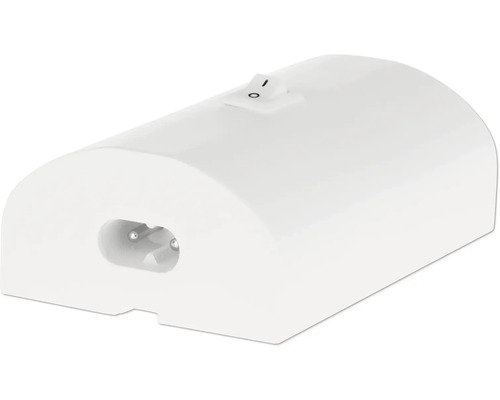 Biela objímka lampy s vypínačom a zástrčkou