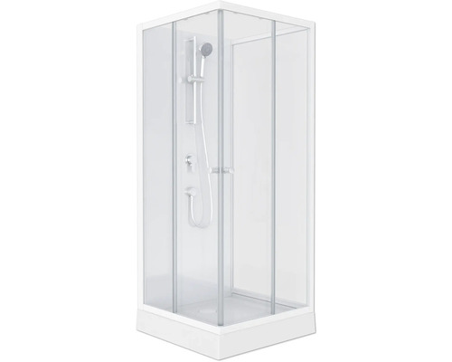 Sprchovací kút so sprchovou hlavicou a armatúrami