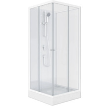 Sprchovací kút s posuvnými dverami a sprchovacou armatúrou