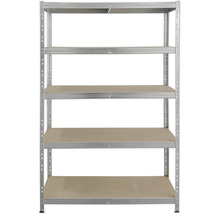 Kovový regál s piatimi policami