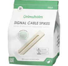 Grimsholm signálne káblové hroty z dreva, 100 kusov, vhodné pre drôt do priemeru 4,2 mm