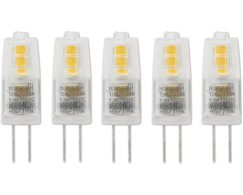 Päť kolíčkových žiaroviek