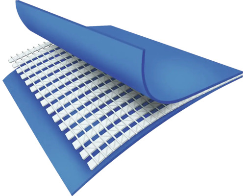 Detailný pohľad na jazierkovú fóliu s výstužou tkaniny.