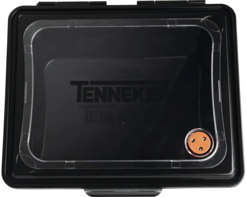 Čierny úložný box Tenneker s priehľadným vekom