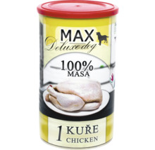 MAX Deluxe Dog mokré krmivo pre psov s kuracím mäsom v konzerve