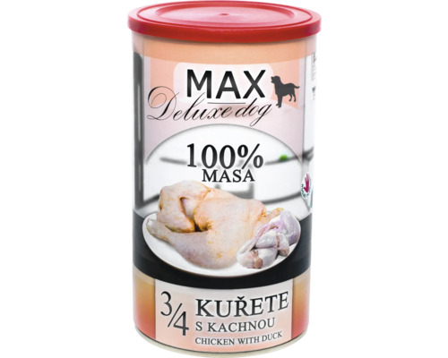 Max Deluxe krmivo pre psov s kuracím a kačacím mäsom
