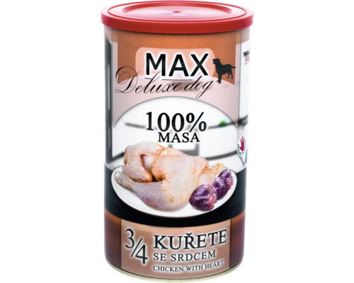 Max Deluxe krmivo pre psy s kuracím mäsom a srdcom