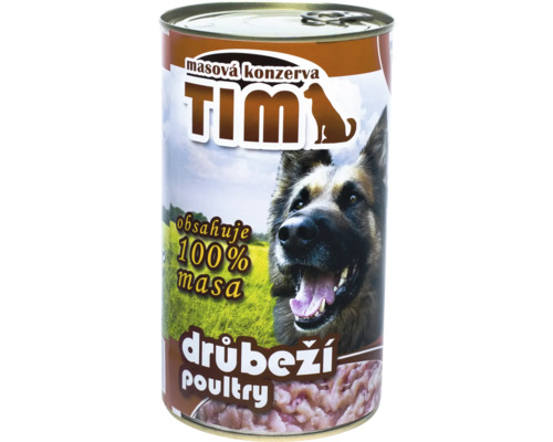 Konzerva pre psov s hydinovou príchuťou