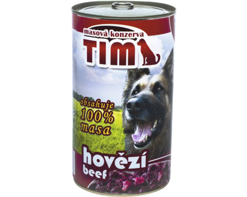 Konzerva pre psov s hovädzím mäsom