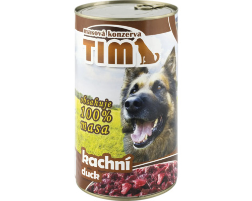 Konzervované krmivo pre psov s kačicou