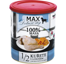 Konzerva pre psov s kuracím mäsom a lososom