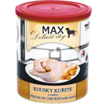 Max Deluxe vlhké krmivo pre psy s kuracím mäsom a mrkvou v konzerve