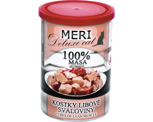 Meri Deluxe Cat krmivo pre mačky so svalovinou v konzerve