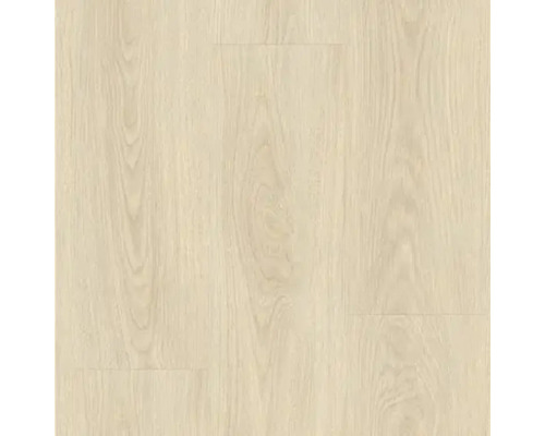 Svetlá laminátová podlaha s dreveným vzhľadom.