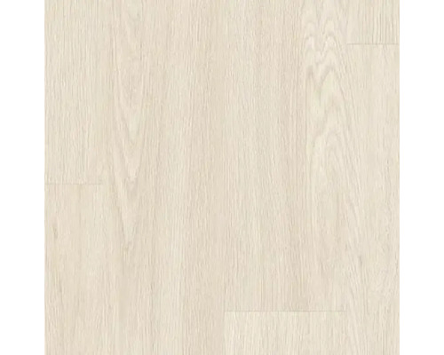 Svetlá laminátová podlaha s dreveným vzhľadom.