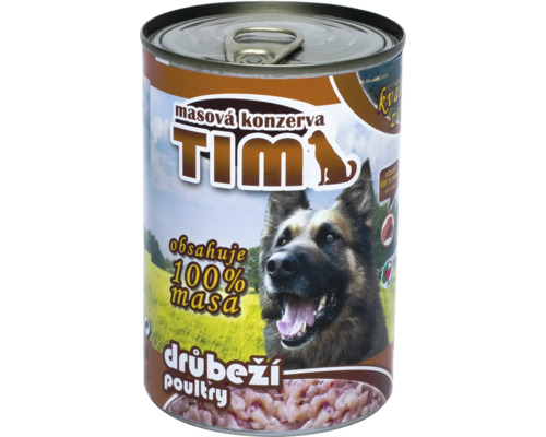 Konzervované krmivo pre psov s hydinou