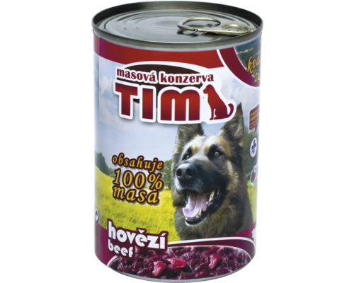Konzerva pre psy s hovädzím mäsom