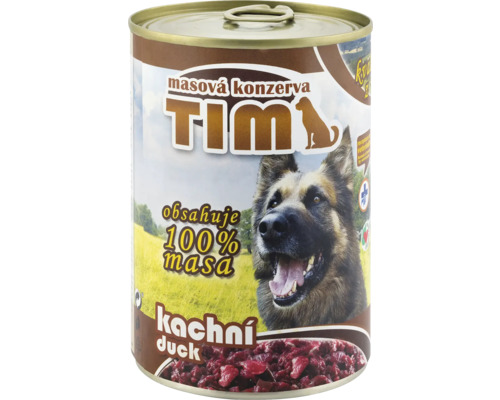 Konzervované krmivo pre psy s kačicou