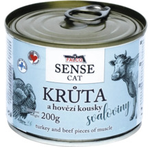Falco Sense Cat krmivo pre mačky moriak a hovädzie mäso v 200 gramovom balení