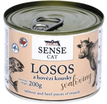 Falco Sense Cat krmivo pre mačky s lososom a hovädzím mäsom, 200 gramová plechovka