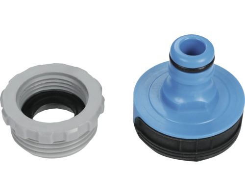 Spojka a adaptér záhradnej hadice z plastu