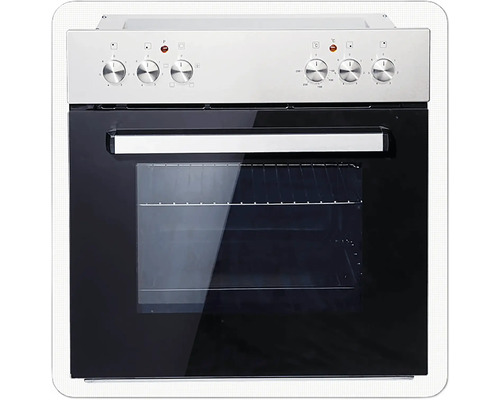 Vstavaná rúra s ovládacími gombíkmi a sklenenou prednou stranou