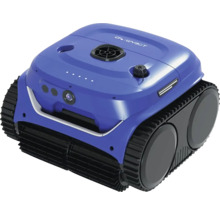 Modrý čistiaci robot pre bazény s pásovým pohonom
