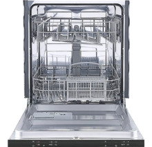 Otvorená umývačka riadu s kovovým interiérom