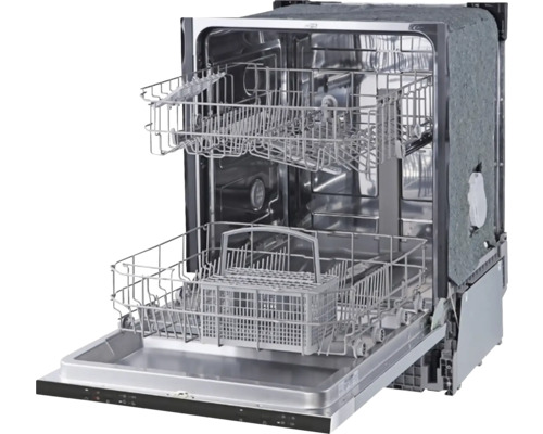 Otvorená umývačka riadu s vnútorným vybavením