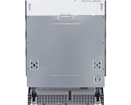 Pohľad zozadu na umývačku riadu s montážnymi prvkami