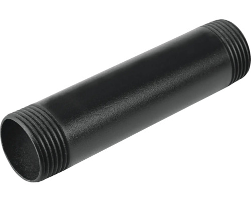 Čierna dvojitá vsuvka so závitom na oboch koncoch