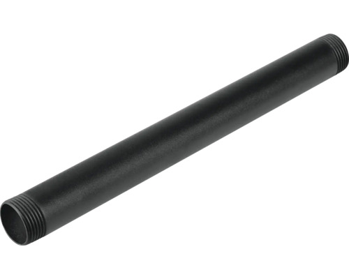 Čierna oceľová rúra so závitom na oboch koncoch
