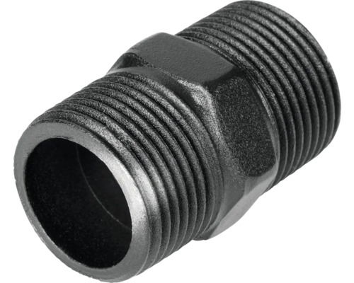 Čierna rúrková tvarovka so závitom