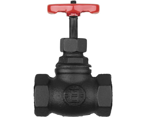 Ventil s červenou rukoväťou