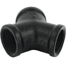 Čierna temperovaná liatinová tvarovka T-kus s vnútorným závitom pre potrubné spoje