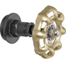 Kovová rukoväť ventilu s indikátorom otvorenia a zatvorenia