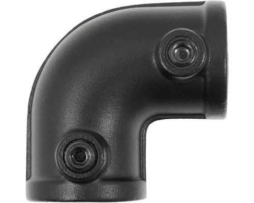 Čierna rúrková spojka koleno