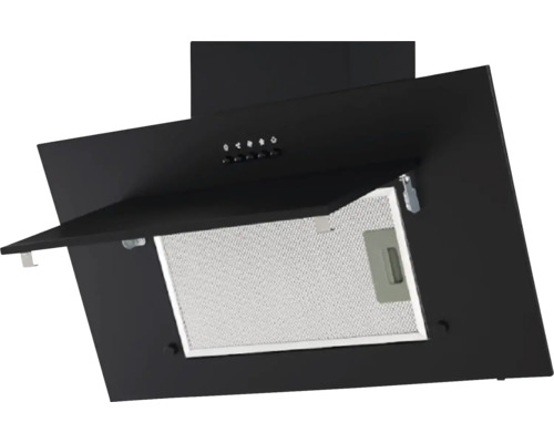 Digestor s otvorenou klapkou a kovovým tukovým filtrom