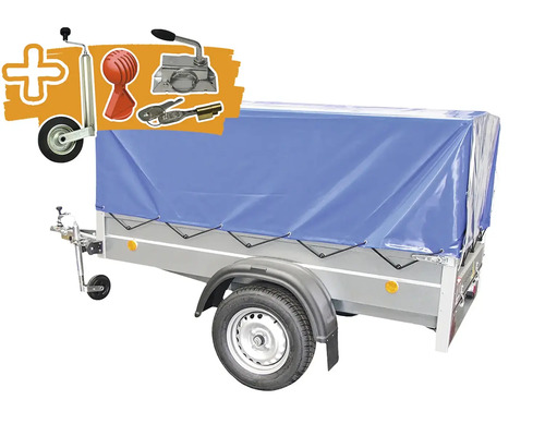 Príves za auto s plachtou a príslušenstvom