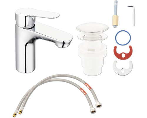 Umývadlová batéria s príslušenstvom na inštaláciu