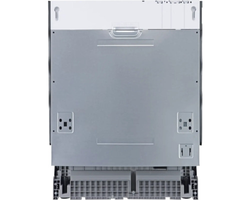 Pohľad zozadu na umývačku riadu s montážnymi prvkami