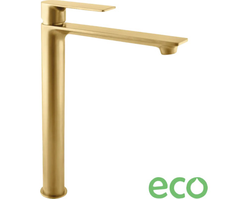Zlatá umývadlová batéria s vysokým výtokom