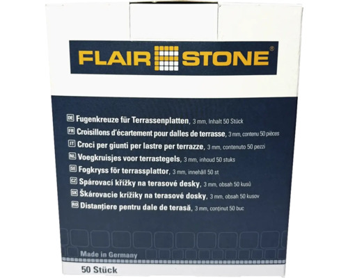 Škárovacie krížiky na terasové dosky, 3 mm, 50 kusov