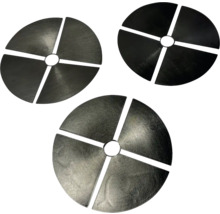 Tri okrúhle krycie dosky s výrezmi