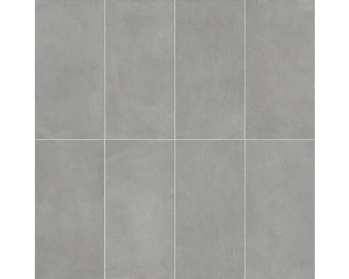 Rozloženie ôsmich sivých podlahových dlaždíc