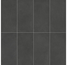 Obdĺžnikové, tmavé kameniny dlaždice, naskladané vedľa seba.