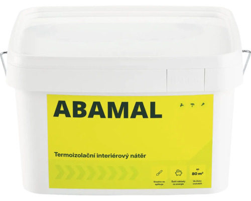 Tepelnoizolačná interiérová farba ABAMAL v bielom vedre
