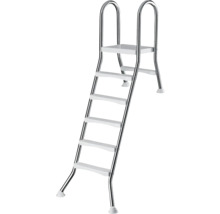 Bazénový rebrík z nehrdzavejúcej ocele so stupňami