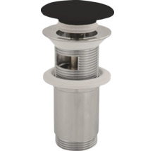 Umývadlová zátka z kovu s čiernym gombíkom